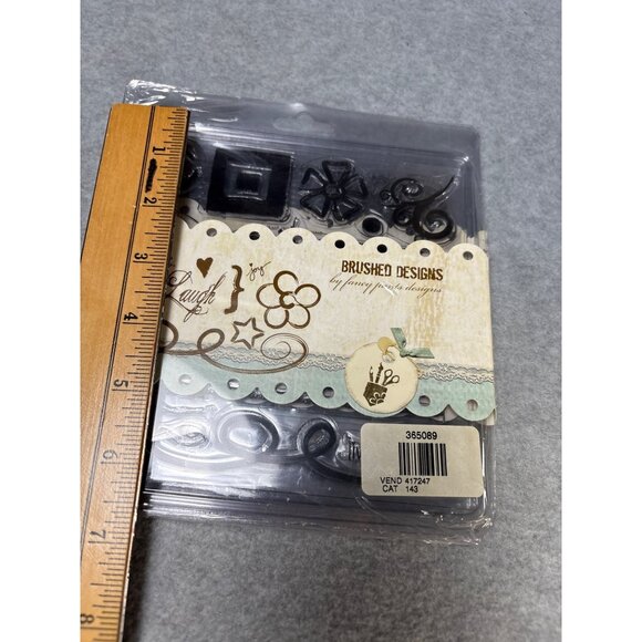 Brushed Designs Clear Stamps Set by Fancy Pants Designs for Journaling & Scrapbo - Picture 3 of 6